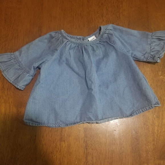 Chambray top & Floral leggings - Picture 2 of 8